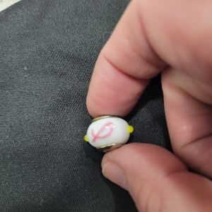 Chamilia Pink and White Bracelet Charm